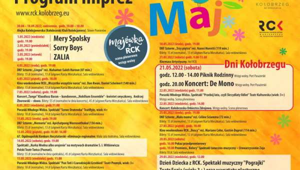Program imprez w Regionalnym Centrum Kultury w Maju
